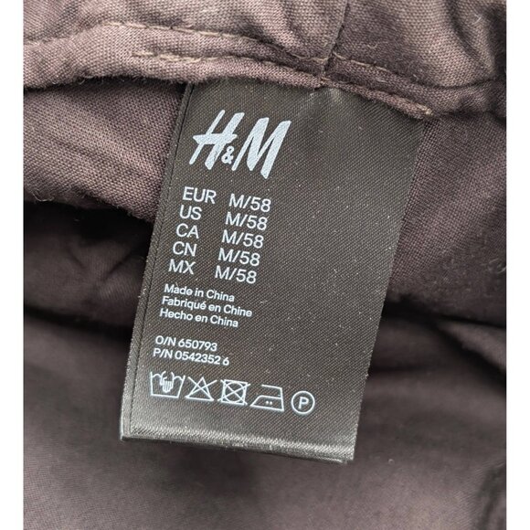 H&M Mens Newsboy Hat Medium Gray Gatsby Cabbie Flat Cap Wool Blend Herringbone - Picture 5 of 5